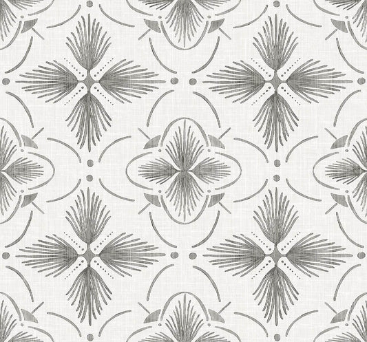 Seabrook Designs Bali Tropical Sari Wallpaper - Charcoal