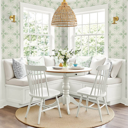Seabrook Designs Bali Tropical Sari Wallpaper Sample - Matcha