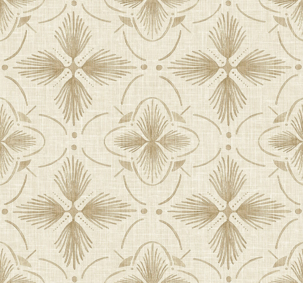 Seabrook Designs Bali Tropical Sari Wallpaper Sample - Sugared Almond
