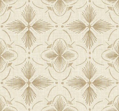 Seabrook Designs Bali Tropical Sari Wallpaper Sample - Sugared Almond