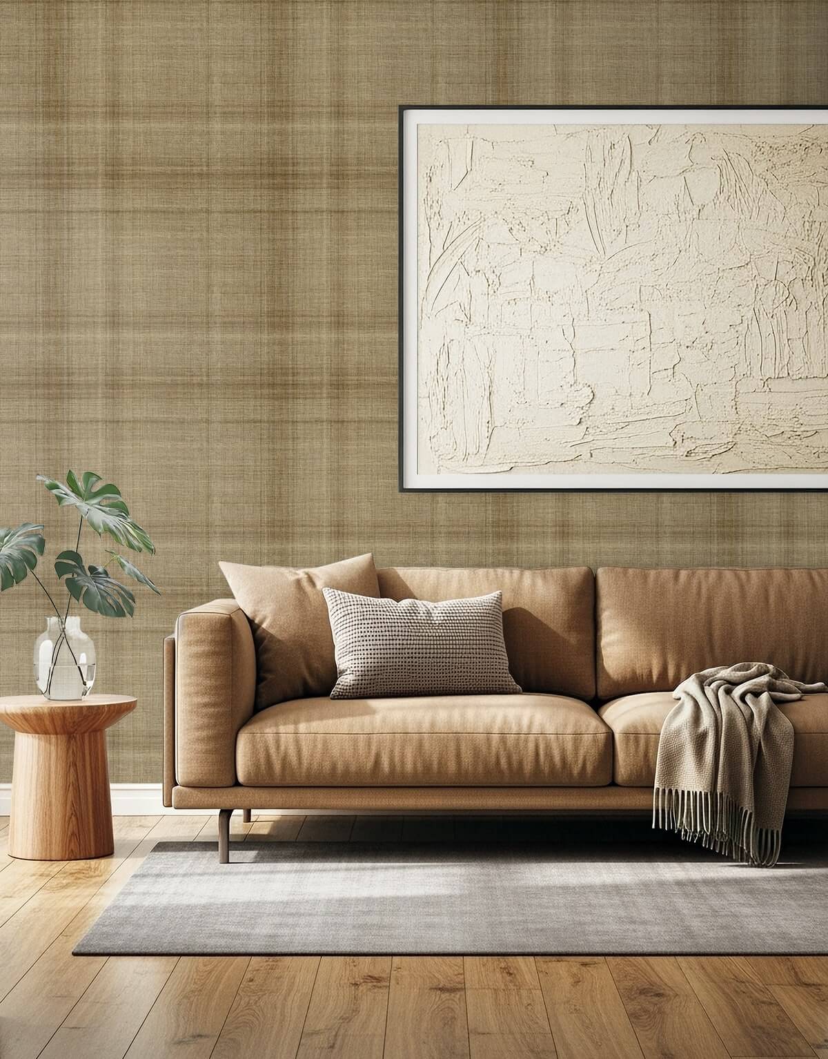 Seabrook Designs Bali Tropical Oasis Wallpaper Sample - Caramel