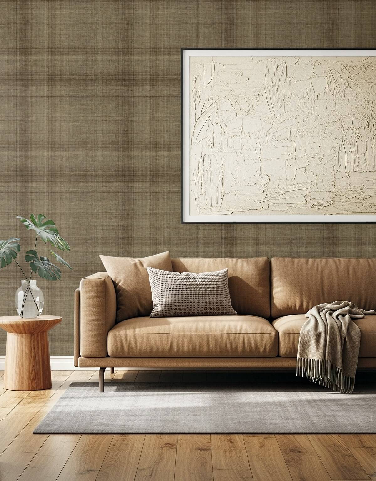 Seabrook Designs Bali Tropical Oasis Wallpaper Sample - Fawn