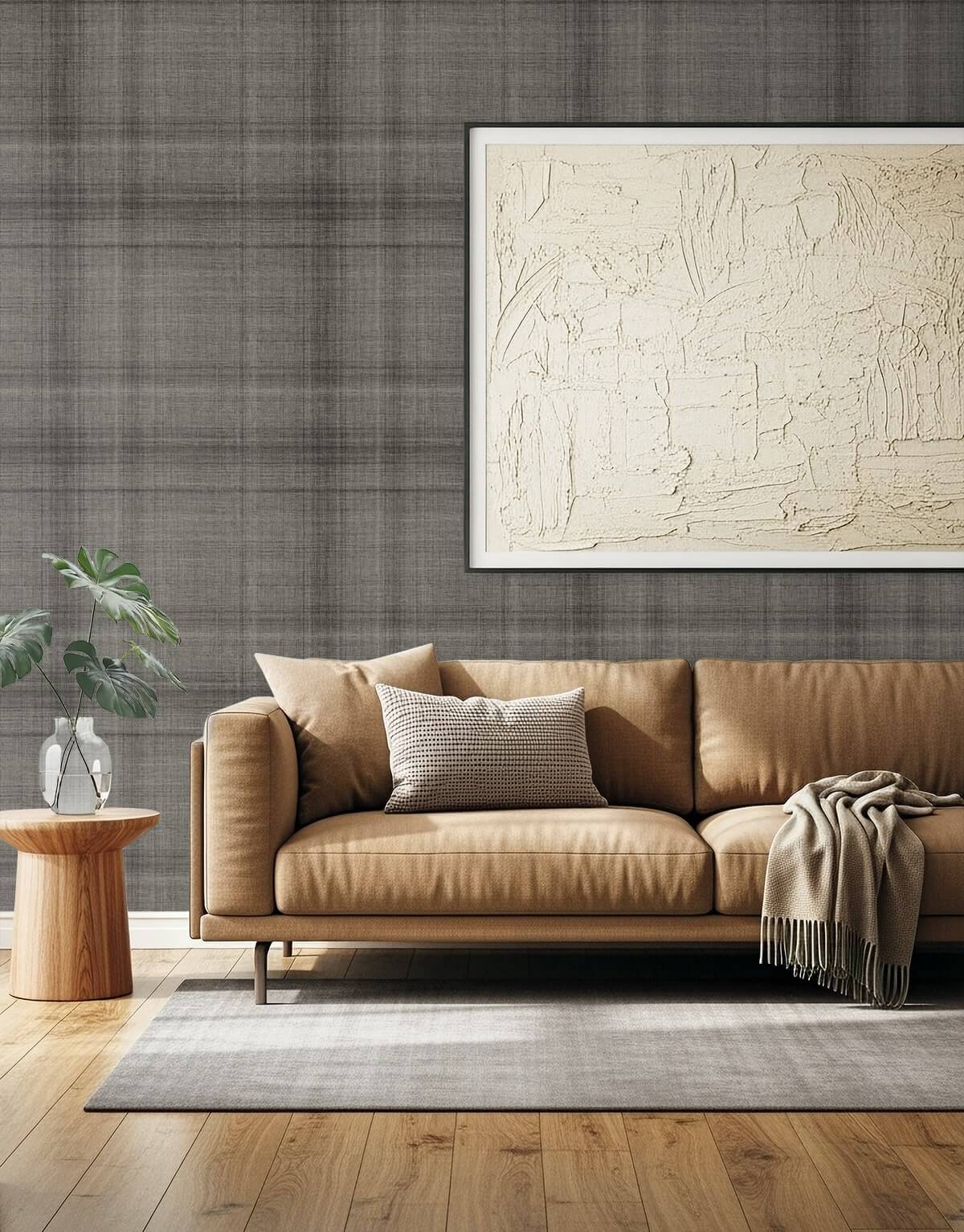 Seabrook Designs Bali Tropical Oasis Wallpaper - Charcoal