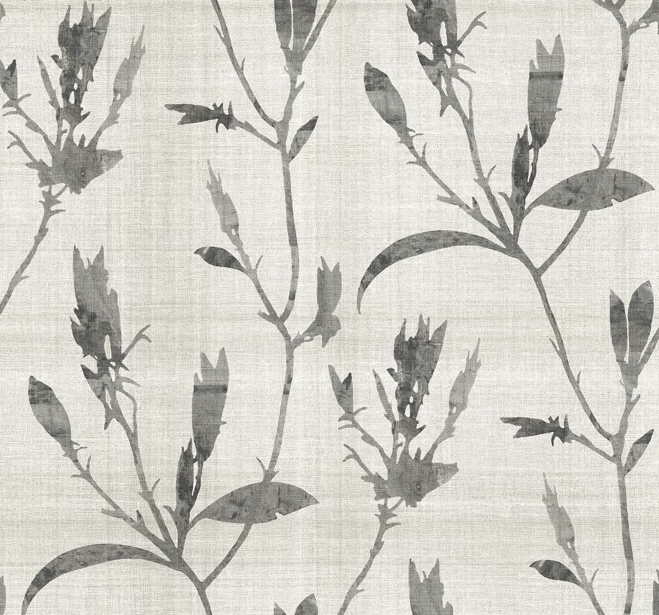 Seabrook Designs Bali Tropical Banyu Wallpaper Sample - Charcoal