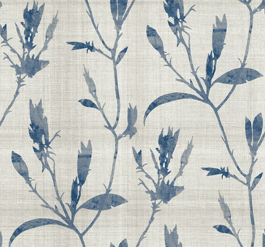Seabrook Designs Bali Tropical Banyu Wallpaper - Ocean Blue