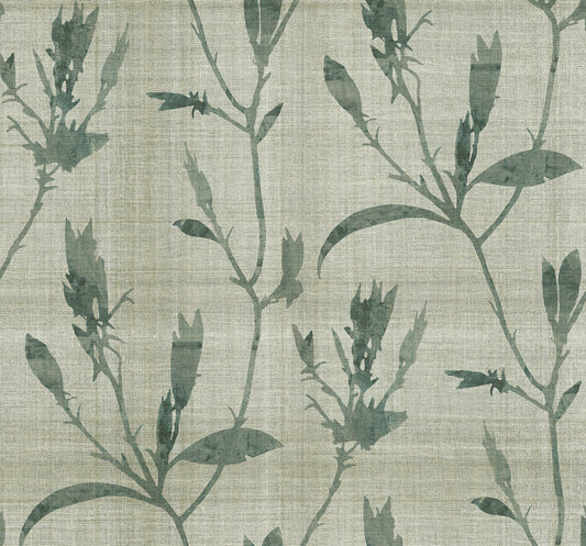 Seabrook Designs Bali Tropical Banyu Wallpaper - Pale Grass