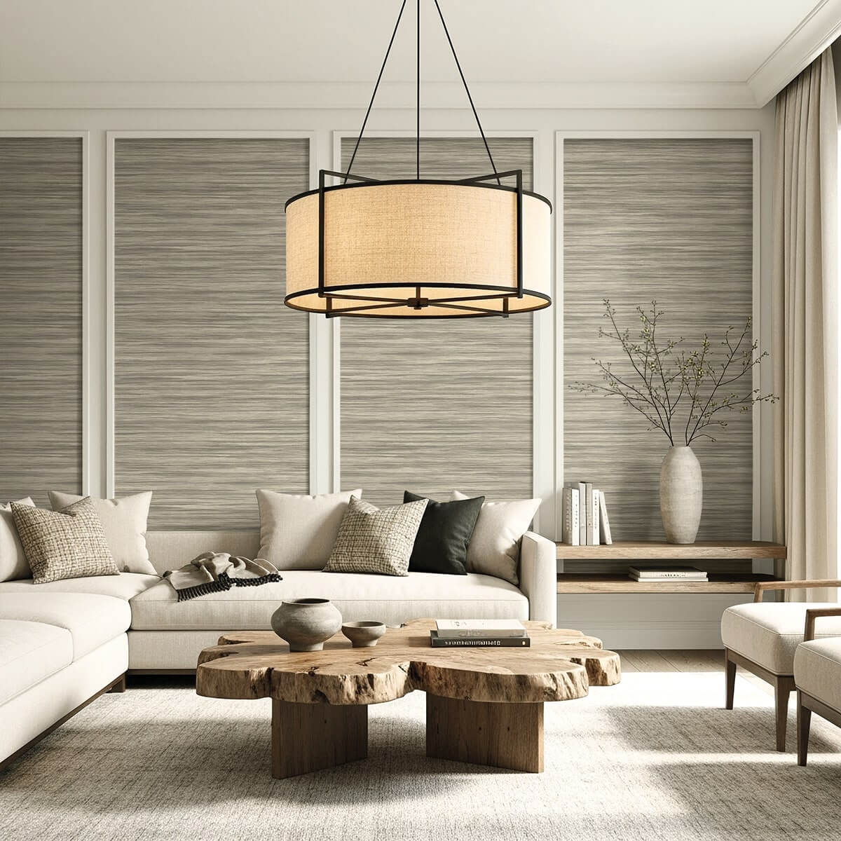 Seabrook Designs Bali Tropical Gita Wallpaper - Tan