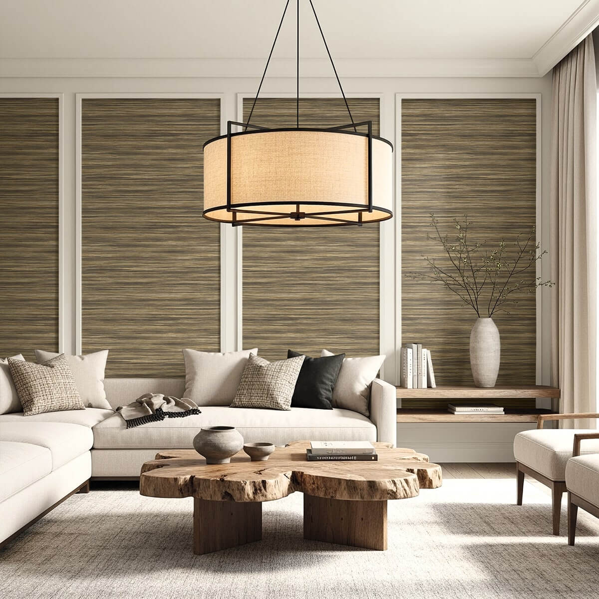 Seabrook Designs Bali Tropical Gita Wallpaper - Chocolate