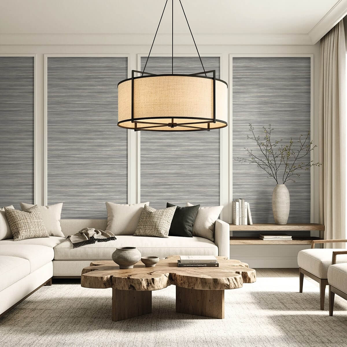 Seabrook Designs Bali Tropical Gita Wallpaper - Dove