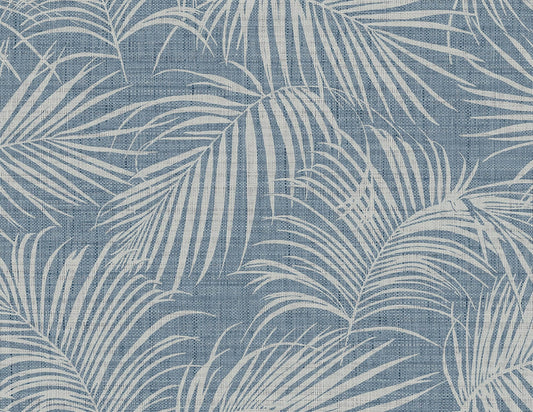 Seabrook Designs Bali Tropical Jiva Wallpaper - Nile Blue