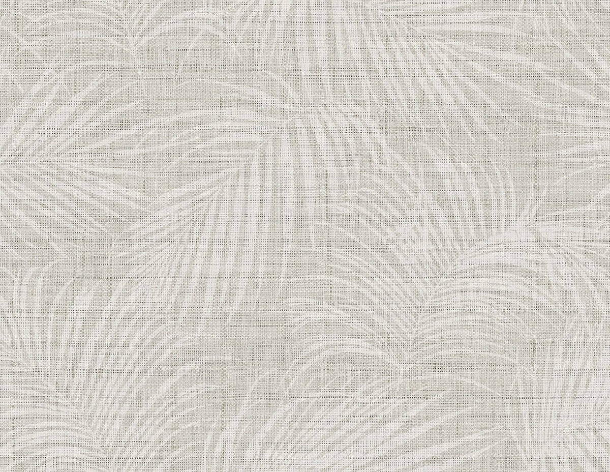 Seabrook Designs Bali Tropical Jiva Wallpaper Sample - Gray Mist