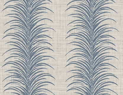 Seabrook Designs Bali Tropical Aruna Wallpaper Sample - Navy Blue