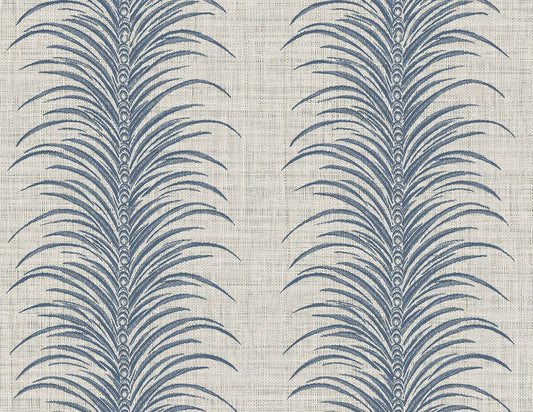 Seabrook Designs Bali Tropical Aruna Wallpaper - Navy Blue