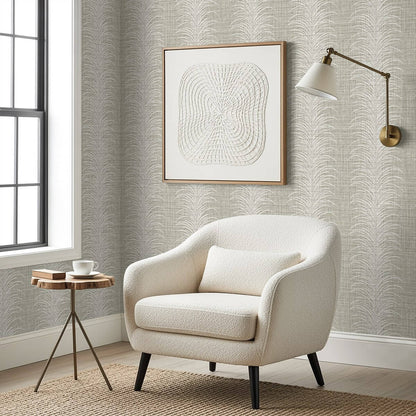 Seabrook Designs Bali Tropical Aruna Wallpaper - Stone