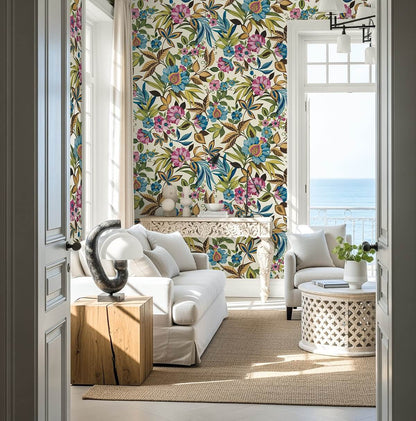 Seabrook Designs Bali Tropical Raya Wallpaper Sample - Gem