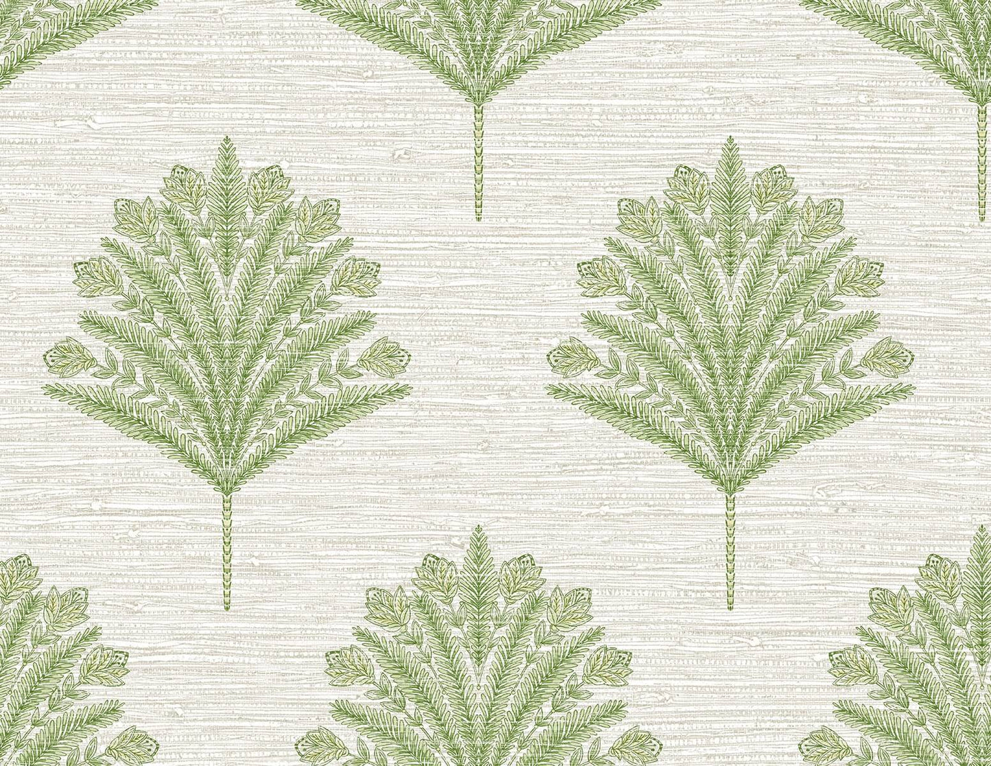 Seabrook Designs Bali Tropical Harta Wallpaper Sample - Green Tea