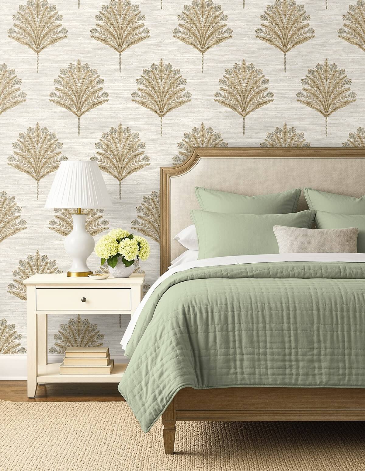 Seabrook Designs Bali Tropical Harta Wallpaper - Oyster