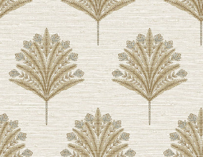 Seabrook Designs Bali Tropical Harta Wallpaper - Oyster