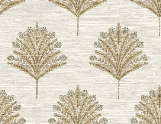 Seabrook Designs Bali Tropical Harta Wallpaper - Oyster