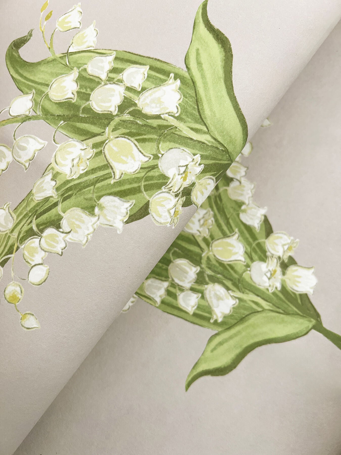 Erin Gates Farmington Lily of the Valley Wallpaper - Stone