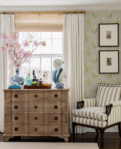 Erin Gates Farmington Lily of the Valley Wallpaper - Stone