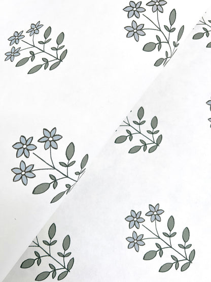 Erin Gates Kit Floral Wallpaper - Blue Heather