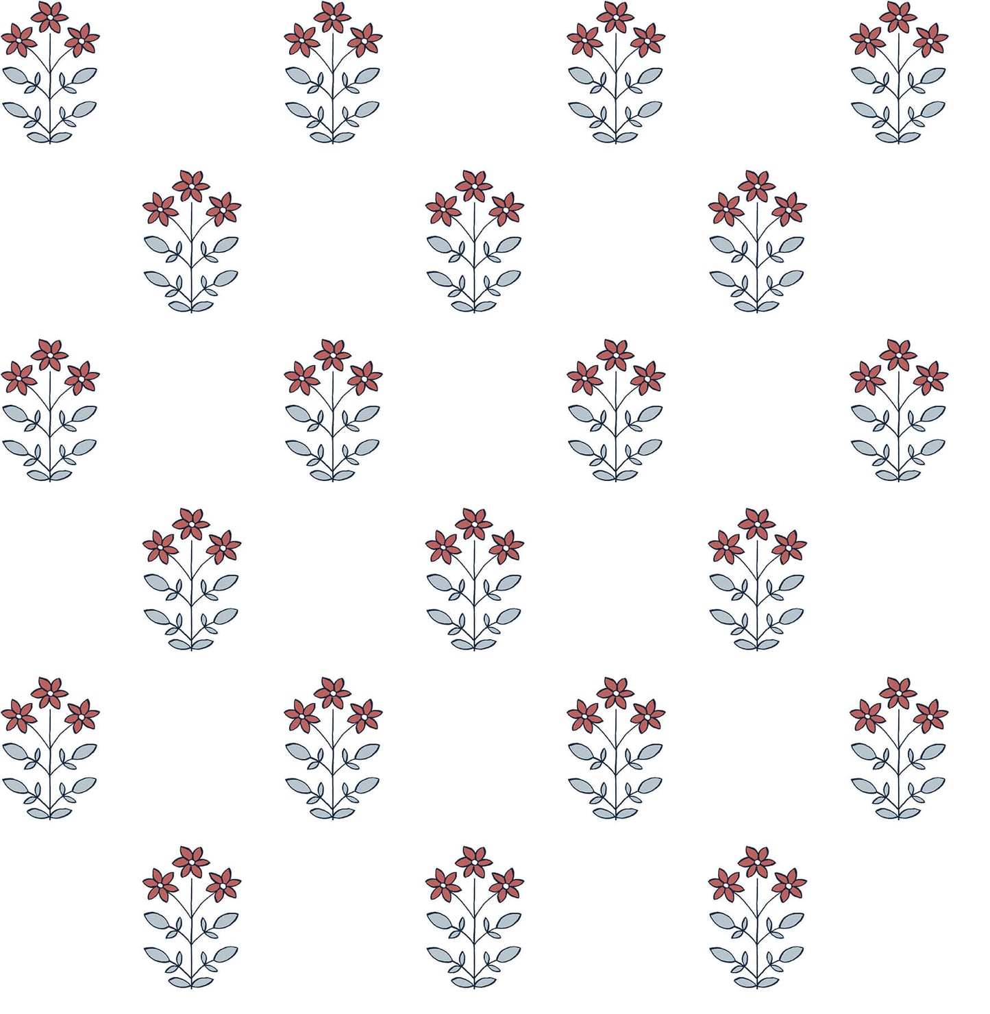 Erin Gates Kit Floral Wallpaper - Red