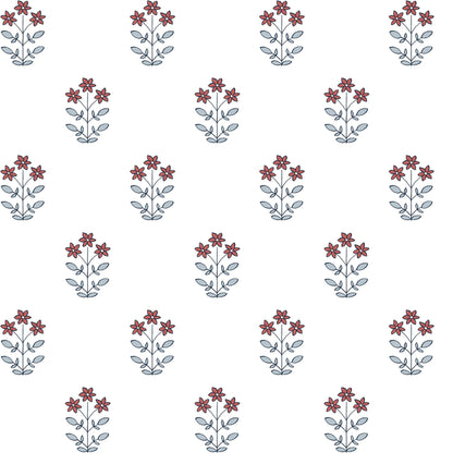 Erin Gates Kit Floral Wallpaper - Red