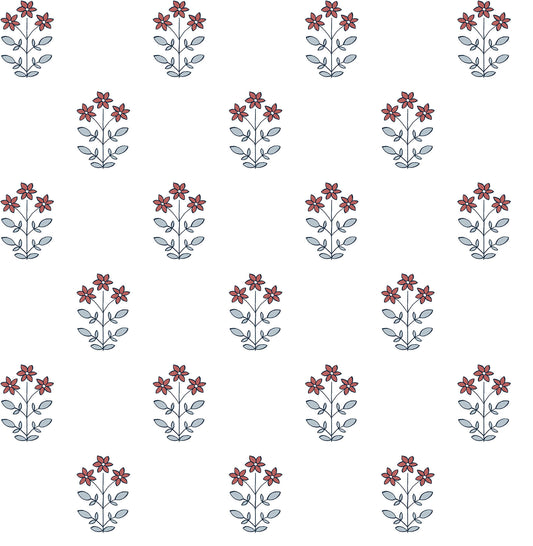 Erin Gates Kit Floral Wallpaper - Red