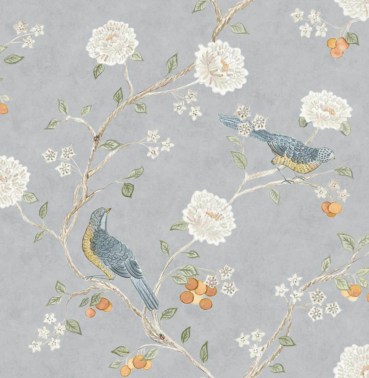 Erin Gates Wellesley Chinoiserie Wallpaper - Blue Heather