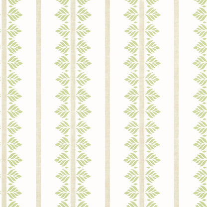 Anna French Antilles Fern Stripe Wallpaper Sample - Green