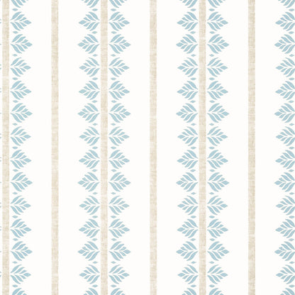 Anna French Antilles Fern Stripe Wallpaper Sample - Spa Blue