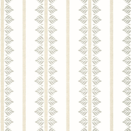 Anna French Antilles Fern Stripe Wallpaper - Beige