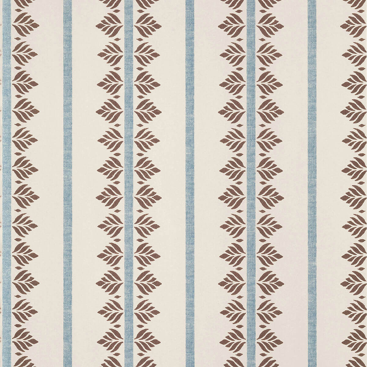 Anna French Antilles Fern Stripe Wallpaper Sample - Brown & Slate