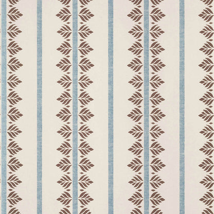 Anna French Antilles Fern Stripe Wallpaper Sample - Brown & Slate