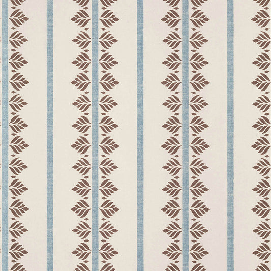 Anna French Antilles Fern Stripe Wallpaper - Brown & Slate