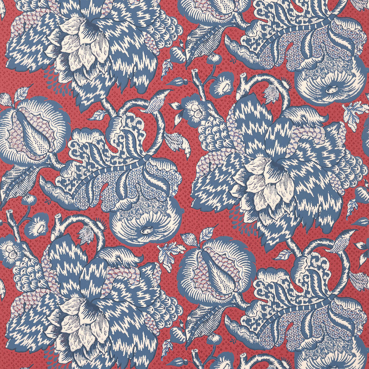 Anna French Antilles Westmont Wallpaper - Red & Blue