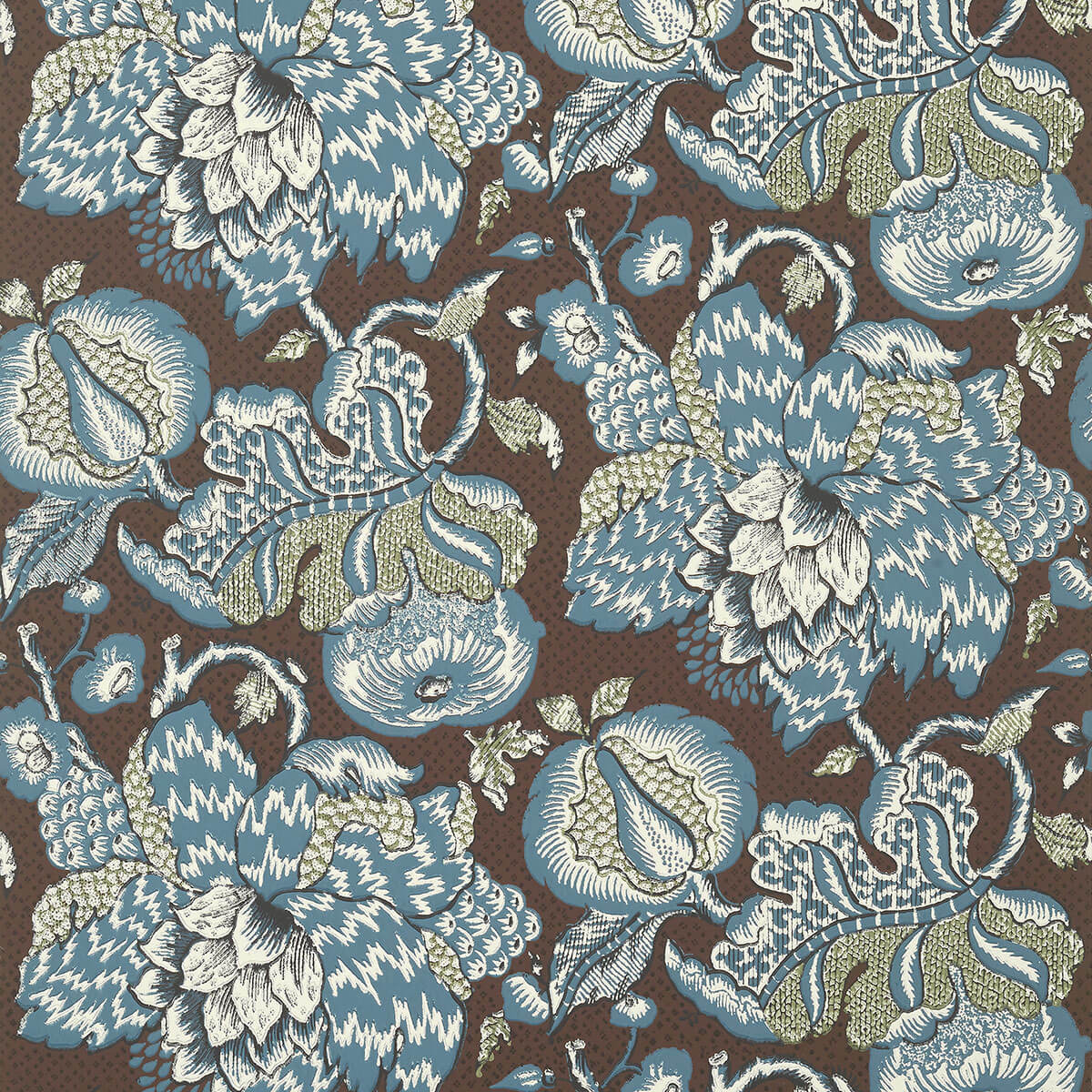 Anna French Antilles Westmont Wallpaper - Brown & Slate