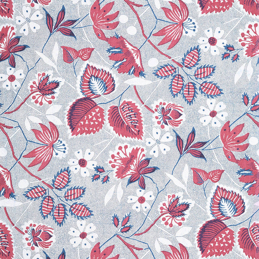 Anna French Antilles Indienne Hazel Wallpaper - Red & Blue