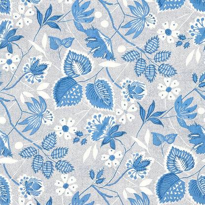 Anna French Antilles Indienne Hazel Wallpaper Sample - Blue