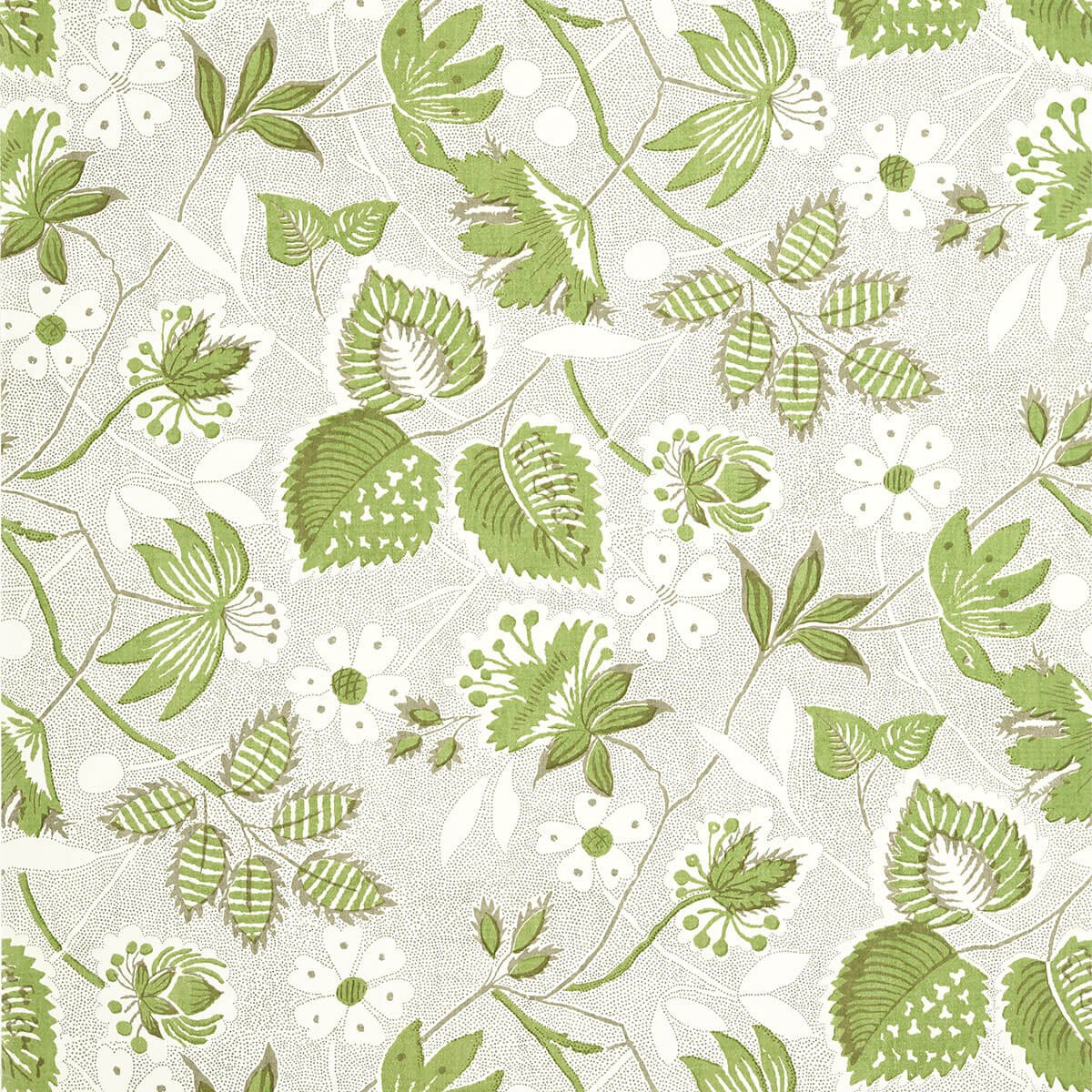 Anna French Antilles Indienne Hazel Wallpaper - Green & Beige