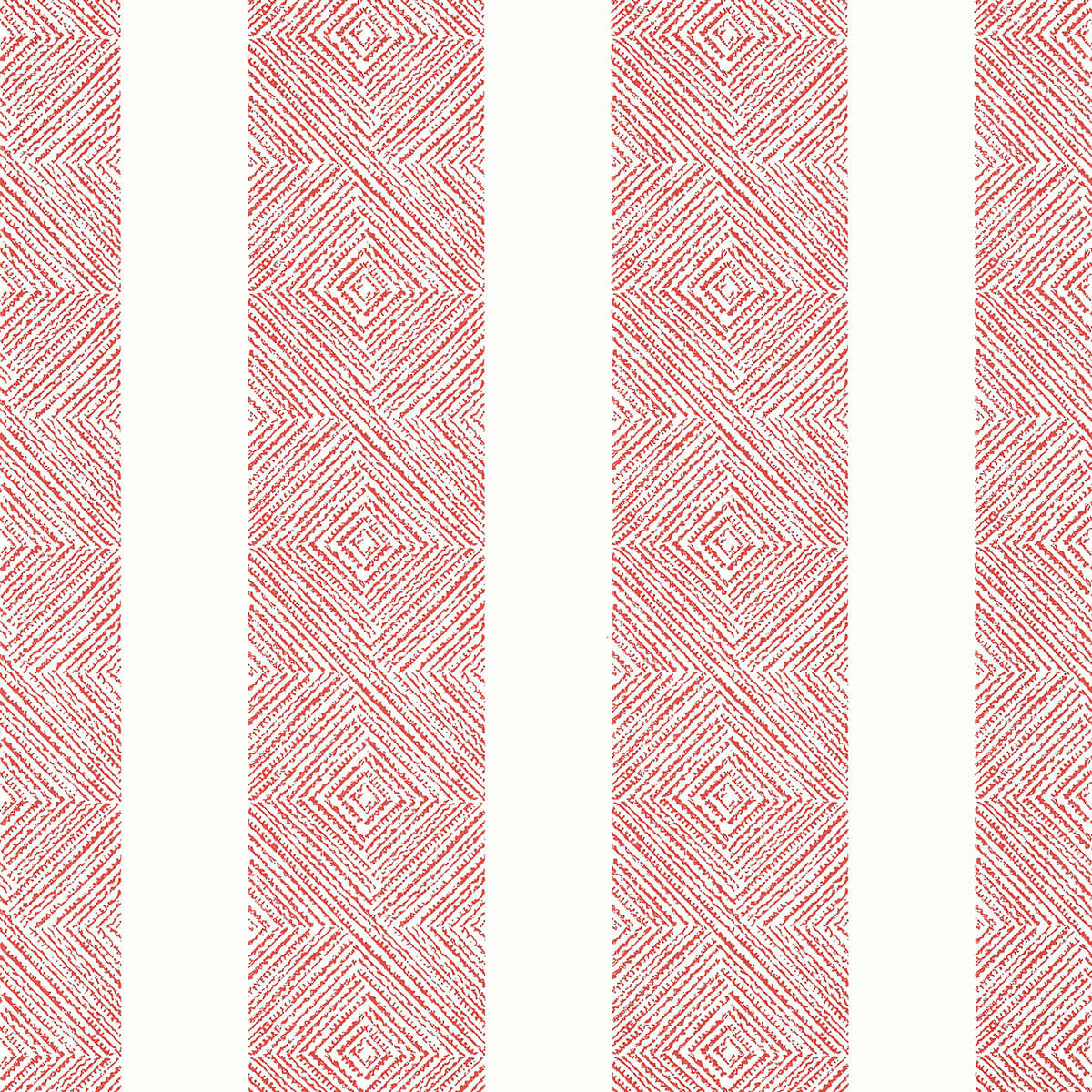 Anna French Antilles Clipperton Stripe Wallpaper - Red