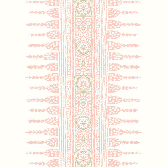 Anna French Antilles Javanese Strip Wallpaper - Blush