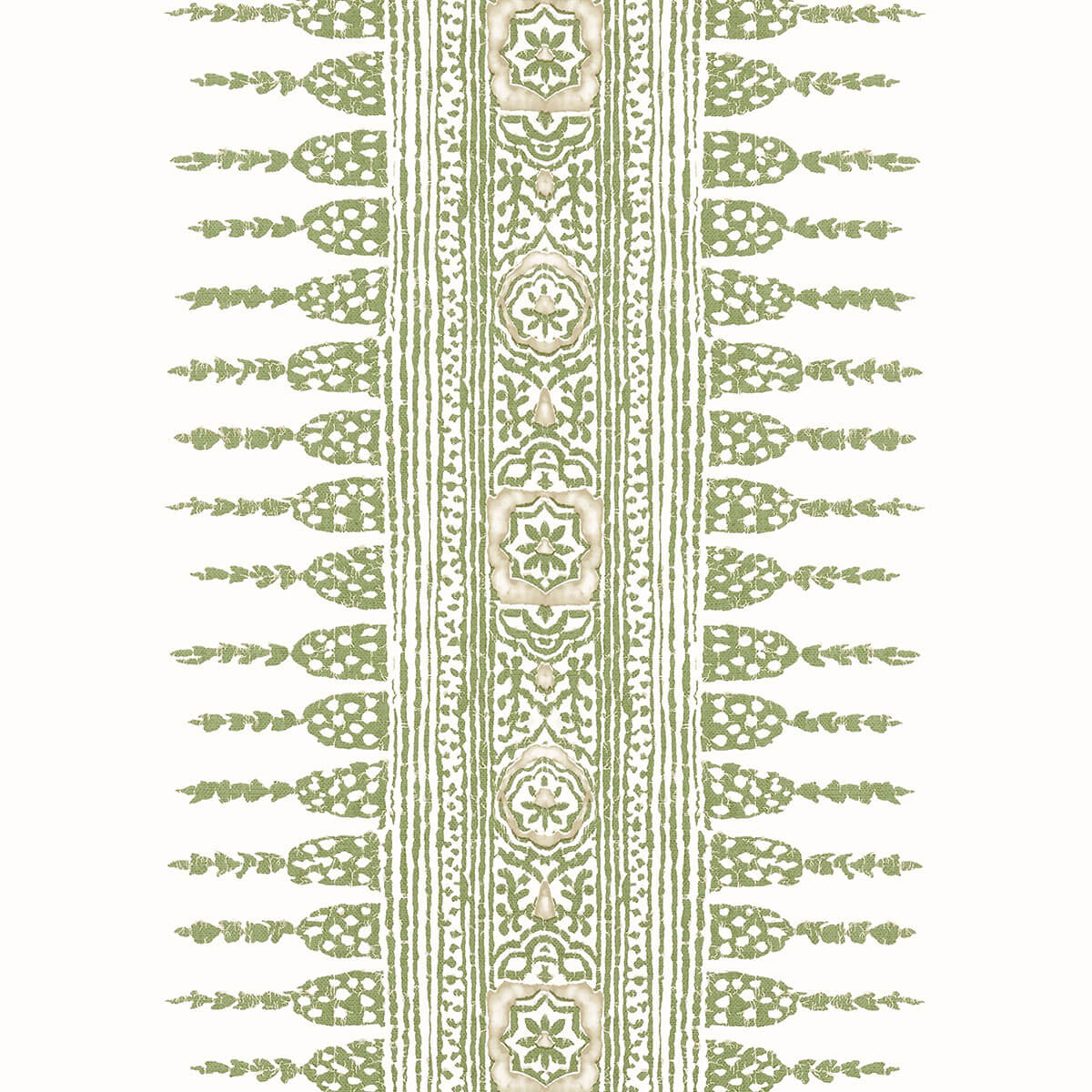 Anna French Antilles Javanese Strip Wallpaper - Green & White
