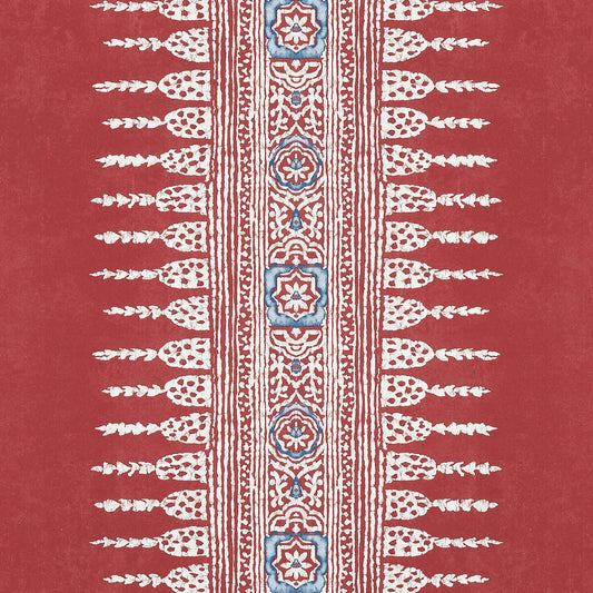 Anna French Antilles Javanese Strip Wallpaper - Red