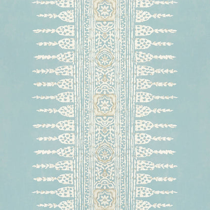 Anna French Antilles Javanese Strip Wallpaper Sample - Spa Blue