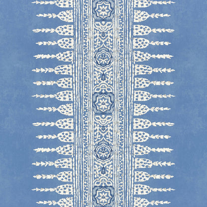 Anna French Antilles Javanese Strip Wallpaper Sample - Wedgewood Blue