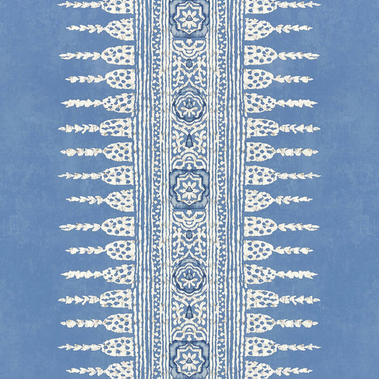 Anna French Antilles Javanese Strip Wallpaper - Wedgewood Blue