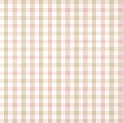 Anna French Antilles Saybrook Check Wallpaper Sample - Pink & Beige