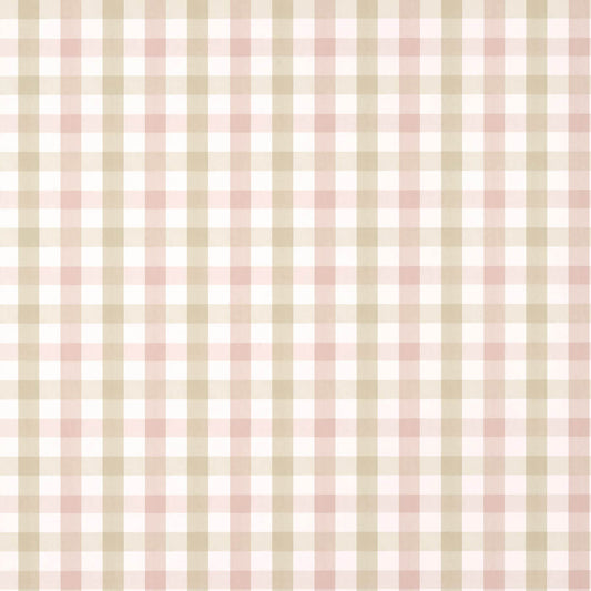 Anna French Antilles Saybrook Check Wallpaper - Pink & Beige